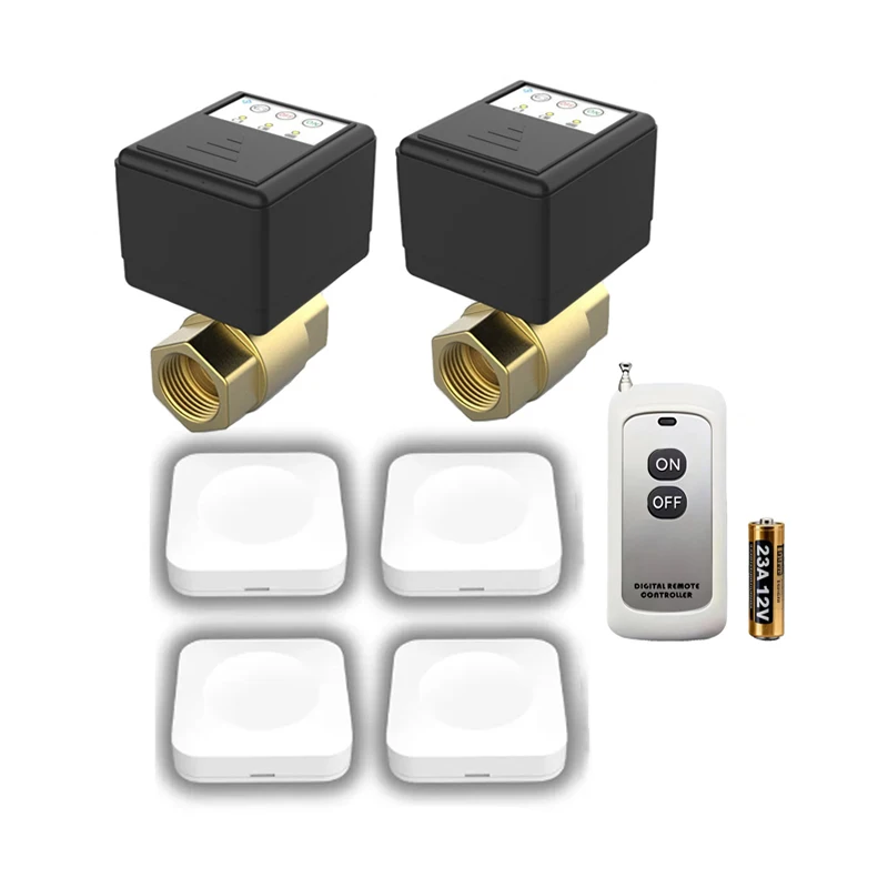 

Wireless Water Leakage Prevention Valve DN15 DN20 DN25 Multiple size with Flood detection sensor, Batteries Powered Easy Install