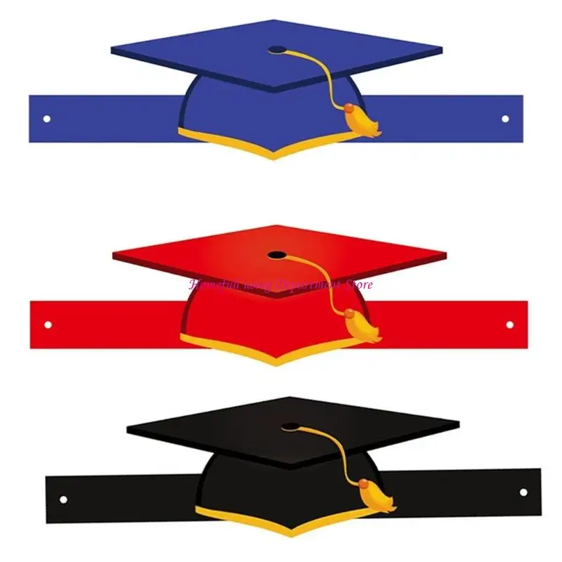 

10pcs Graduation Crowns for School Event and Parties Paper Headwear with Tassels
