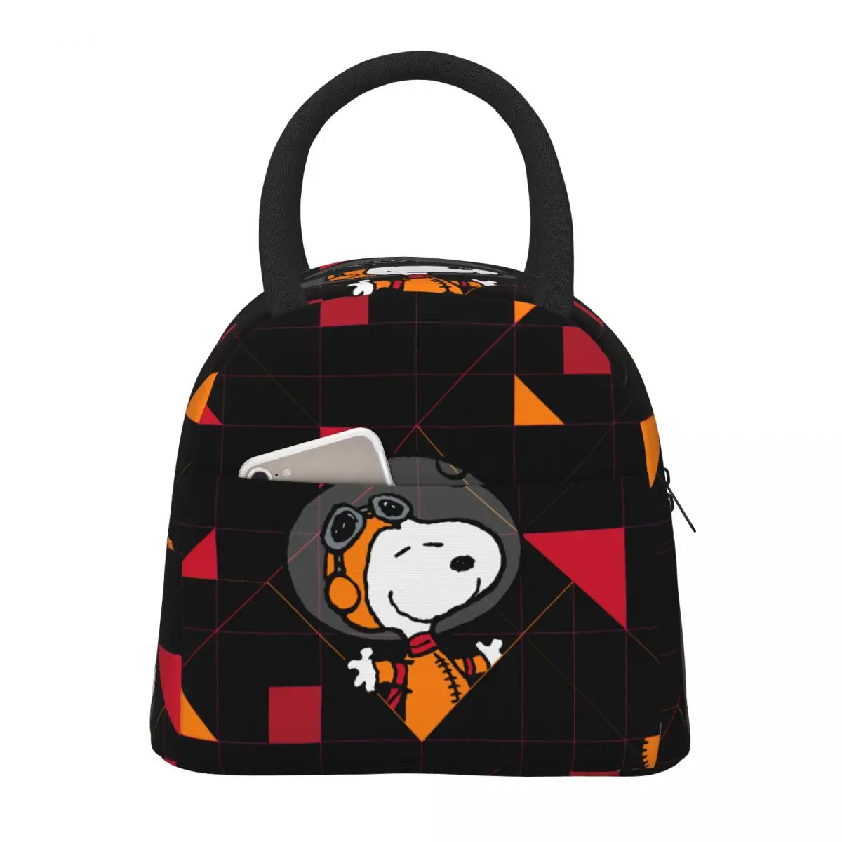 

Cartoon Snoopy Space Suit Insulated Lunch Bags Large Reusable Cooler Bag Lunch Box Tote Work Picnic Girl Boy