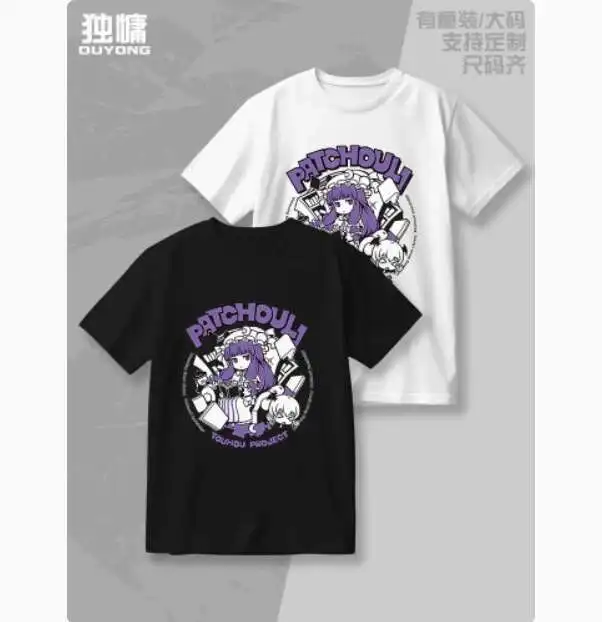 

Anime Touhou Project Patchoulledge Short Sleeve T-Shirt Summer Cosplay Costume Casual Student Loose Tops Anime