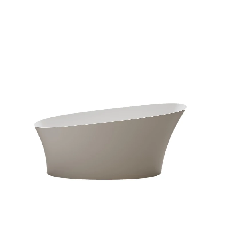 

Irregular oblique large-capacity artificial stone bathtub household