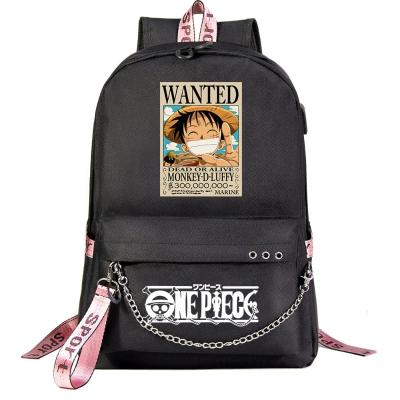 

One Piece New Luffy Student Schoolbag Large Capacity Casual and Lightweight Cute Cartoon Waterproof Backpack