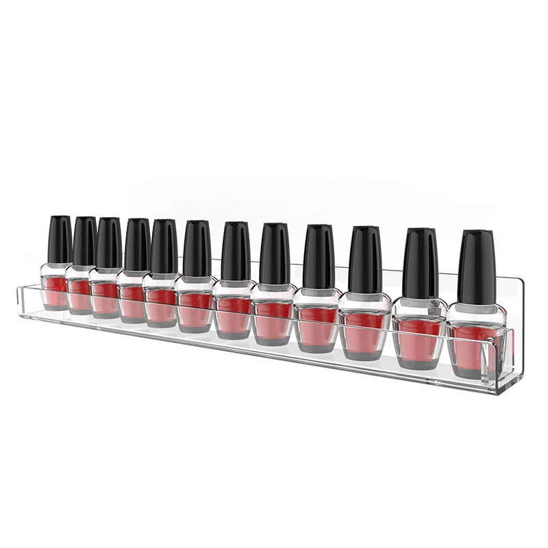 Espositore per smalto a 1/4 strati espositore per smalto acrilico trasparente strumenti per Nail Art organizzatore per rossetto scaffale a parete