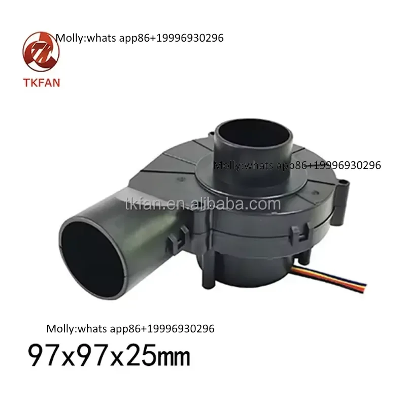 12v 24V DC Brushless Axial Flow Blower Waterproof Turbo 9725 97X25MM DC Blower Fan with High Pressure Plastic Blades