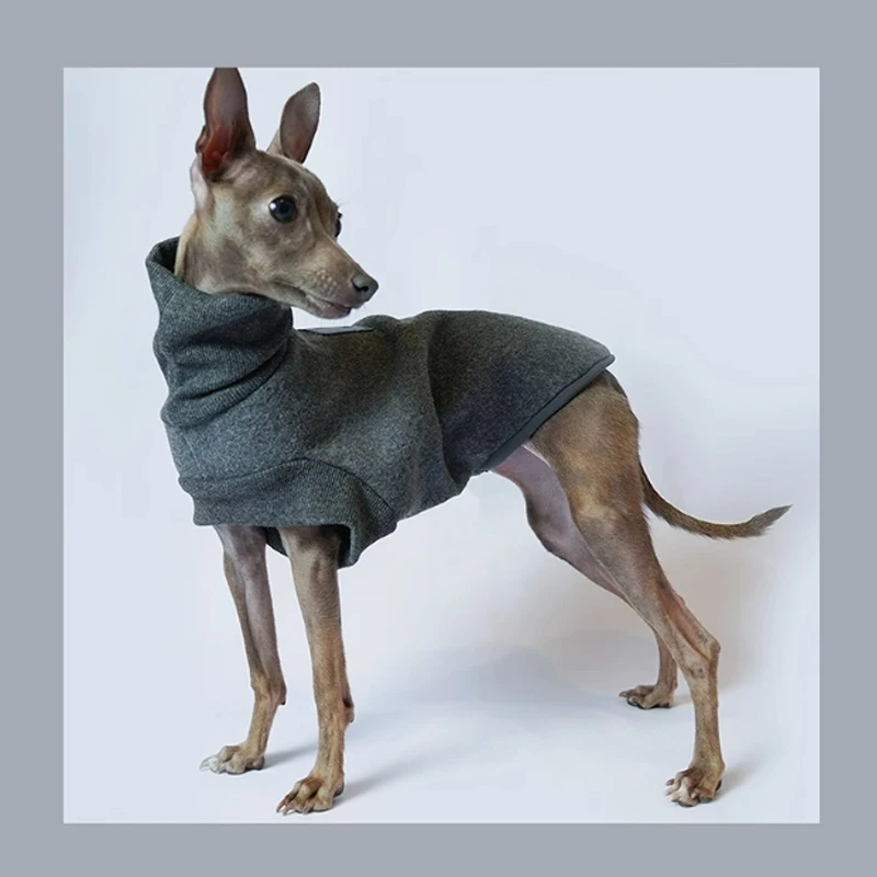 Warm Autumn Winter Pet Turtlenecks Vest High-grade Fabric Italian Greyhound Grey Small Media LargeClothes Whippet Clothing