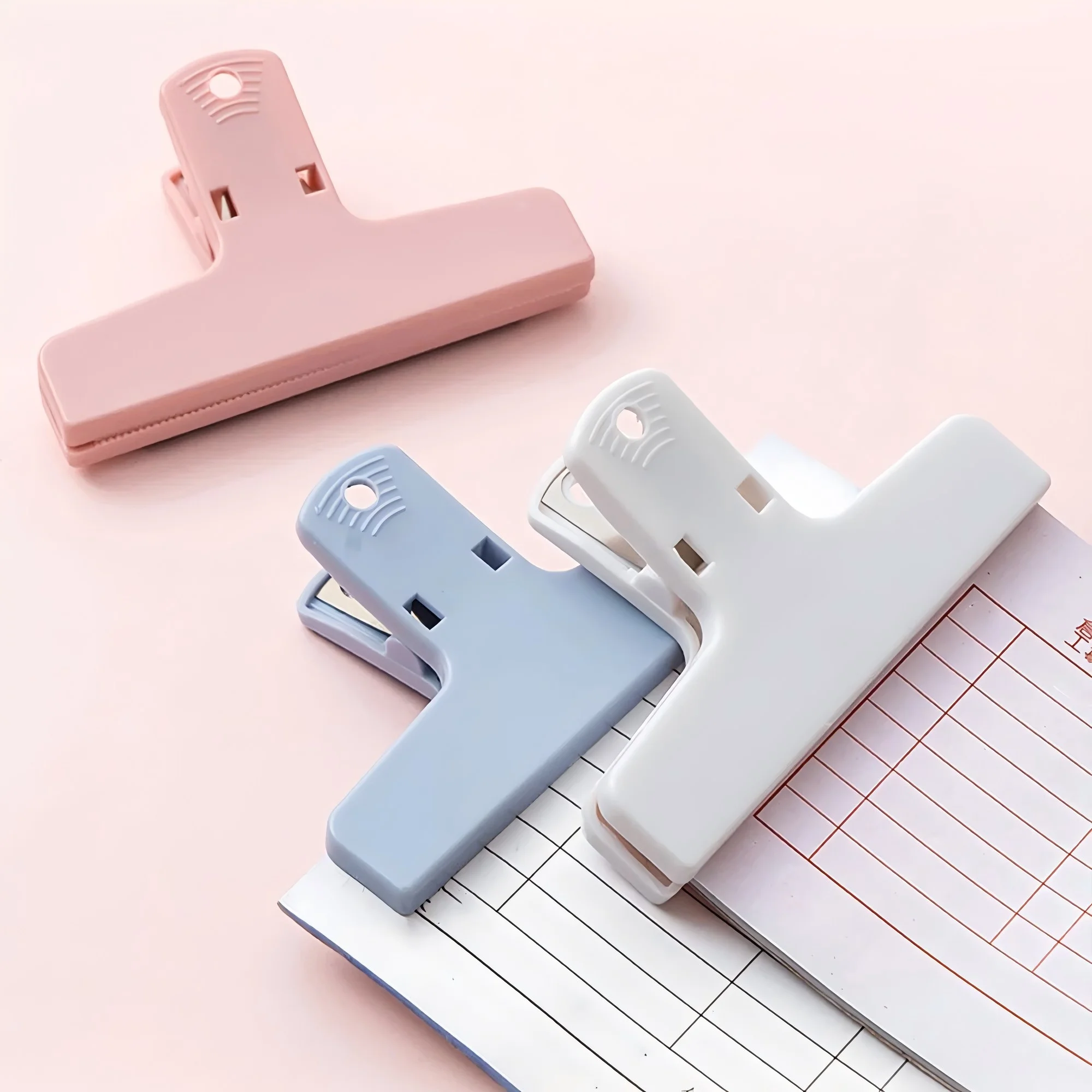 10 ألوان لون الحلوى ملف تذكرة كليب لطيف حساب اليد تخزين امتصاص المغناطيسي مشبك ذيل طويل مكتب والأدوات المدرسية الموثق #3