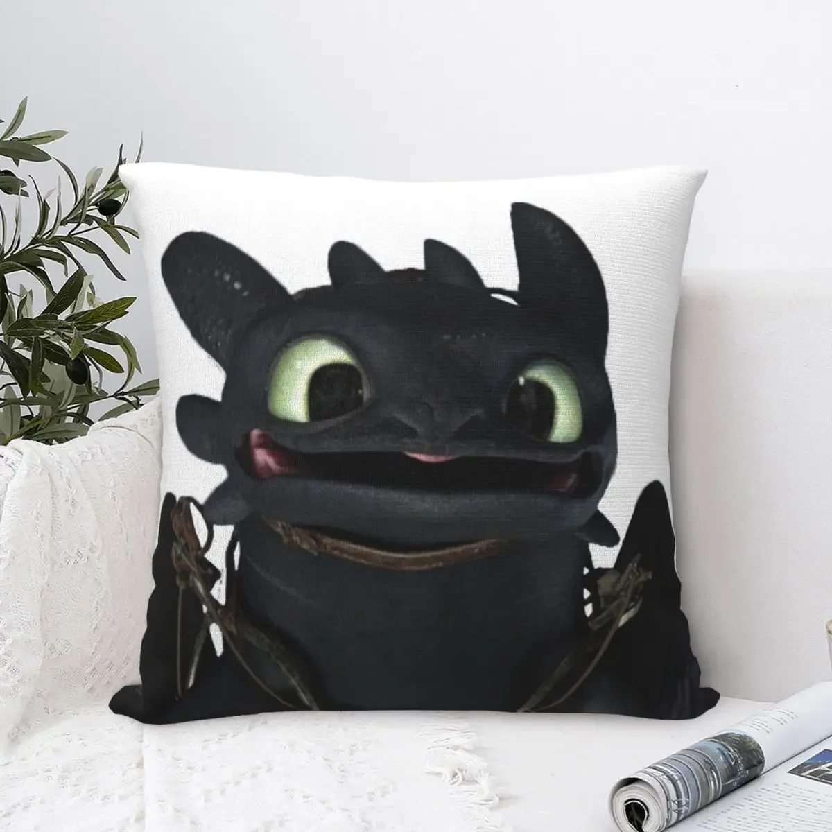 

Toothless Square Pillowcase Cushion Cover Comfort Pillow Case Polyester Throw Pillow cover For Home Sofa Living Room