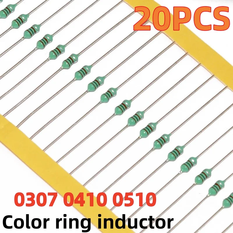 20PCS Color ring inductor  0307 1/4w 0410 1/2w 0510 1w 1uh  2.2 3.3 4.7 10 22 33 47 68 100 220 270 uh