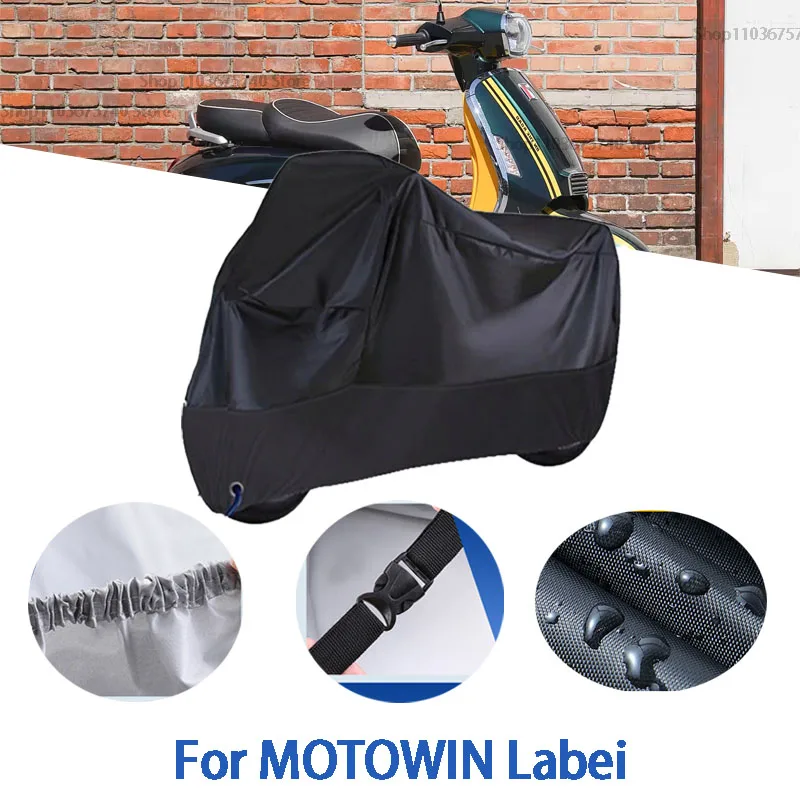 

Полные чехлы для мотоциклов MOTOWIN Labei, автомобильные чехлы на открытом воздухе, защита от солнца, пыли, без ушей, утолщенные оксфордские чехлы, аксессуары