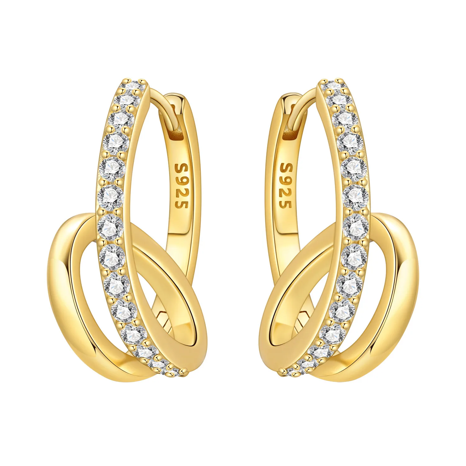 Orstarry 925 Sterling Silber Doppelschleife Minimalistische Tropfenohrringe Damen Ohrringe Charm Trend Vielseitiger Party-Schmuck Geschenke