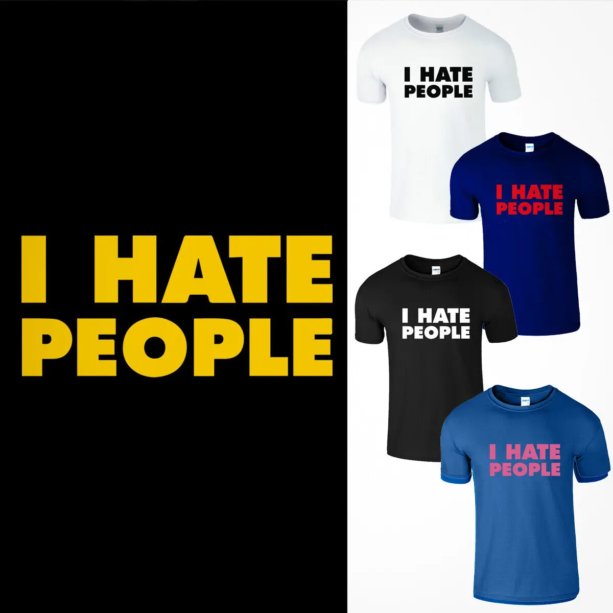 

Мужская футболка с надписью «I Hate People»