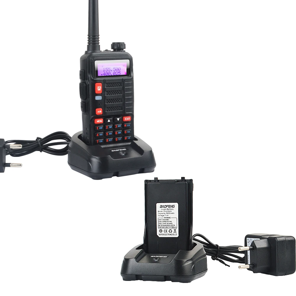 Baofeng TR-818UV 8W VHF UHF ثنائي النطاق FM جهاز اتصال لاسلكي مع سماعة أذن مجانية #6