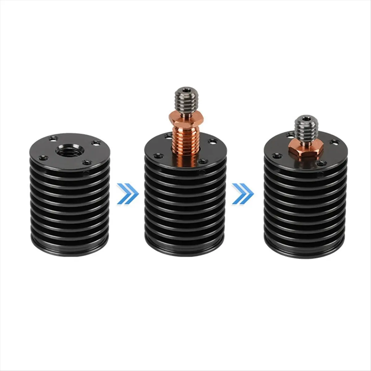 

(B63C) Горячий конец V6 для Voron 0.1/0.2/2.4, биметаллический термоблок V6, керамический нагревательный элемент, печатающая головка для 3D-принтеров Prusa