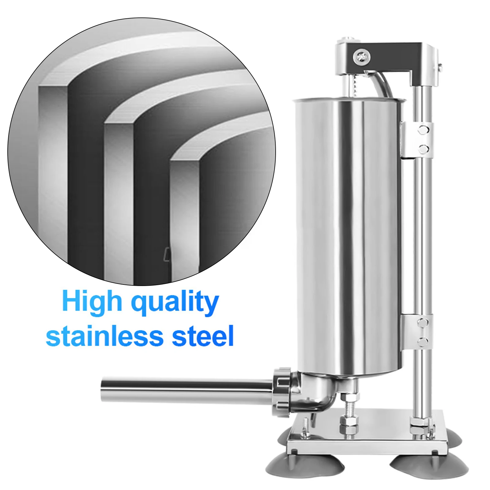 3L عمودي دليل آلة ستوفير السجق الفولاذ المقاوم للصدأ صانع السجق ملء السجق حشو أدوات اللحوم مع 4 أنابيب حشو