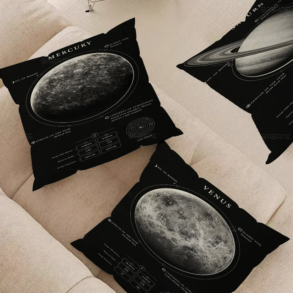 Earth Mars Painting Pillow Gift Home Office Decoration Bedroom Sofa Car Cushion Cover Case 45x45