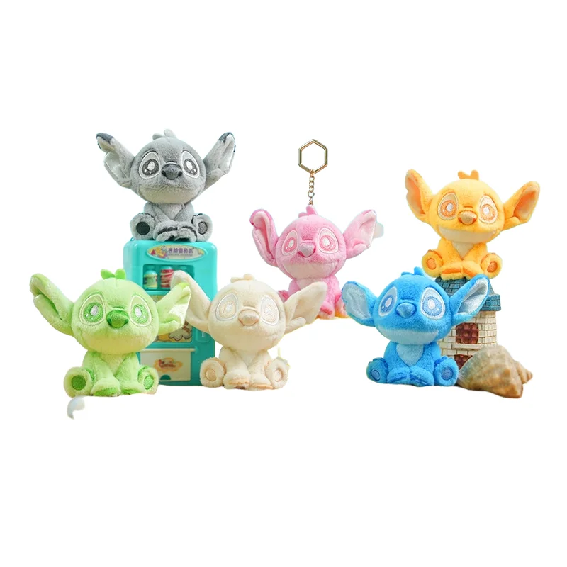 Kawaii Disney Lilo&stitch Plush Toy Keychain Creative Peripheral Cartoon Backpack Couple Pendant Stuffed Doll Girl Birthday Gift