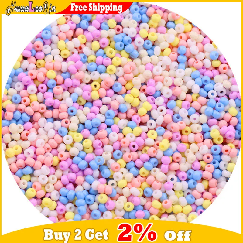 360pcs 2mm 3mm 4mm Japan Wear Resistant Opaque Round Glass Beads Uniform Loose Seed Beads for Jewelry Making DIY Sewing Material