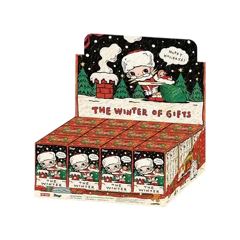 

POP MART Zsiga the Winter of Gifts Series Kawaii Anime Blind Box Action Figures Surprise Mystery Dolls for Girls