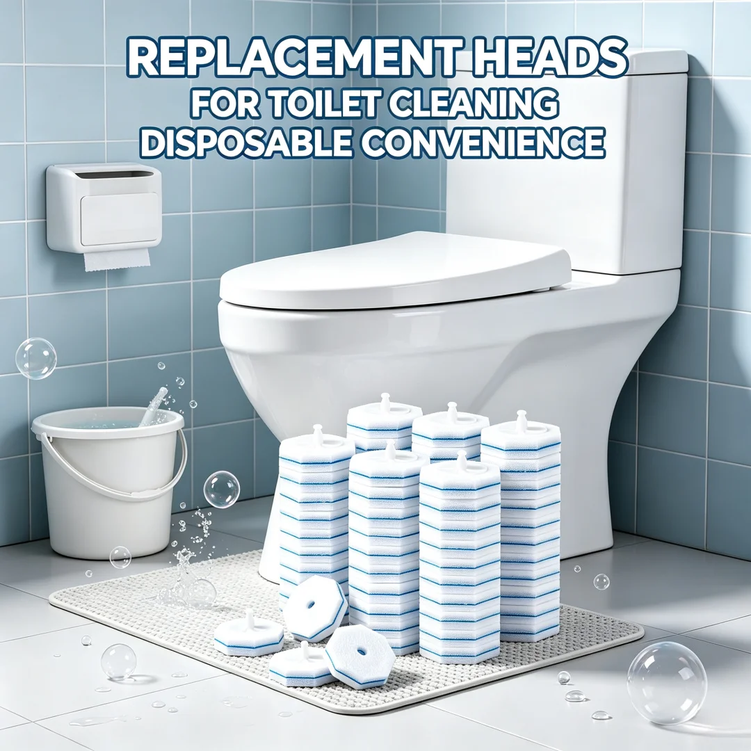 The disposable toilet brush replaces the head, which can be cleaned with foam instantly, smell neutral and easy to buckle