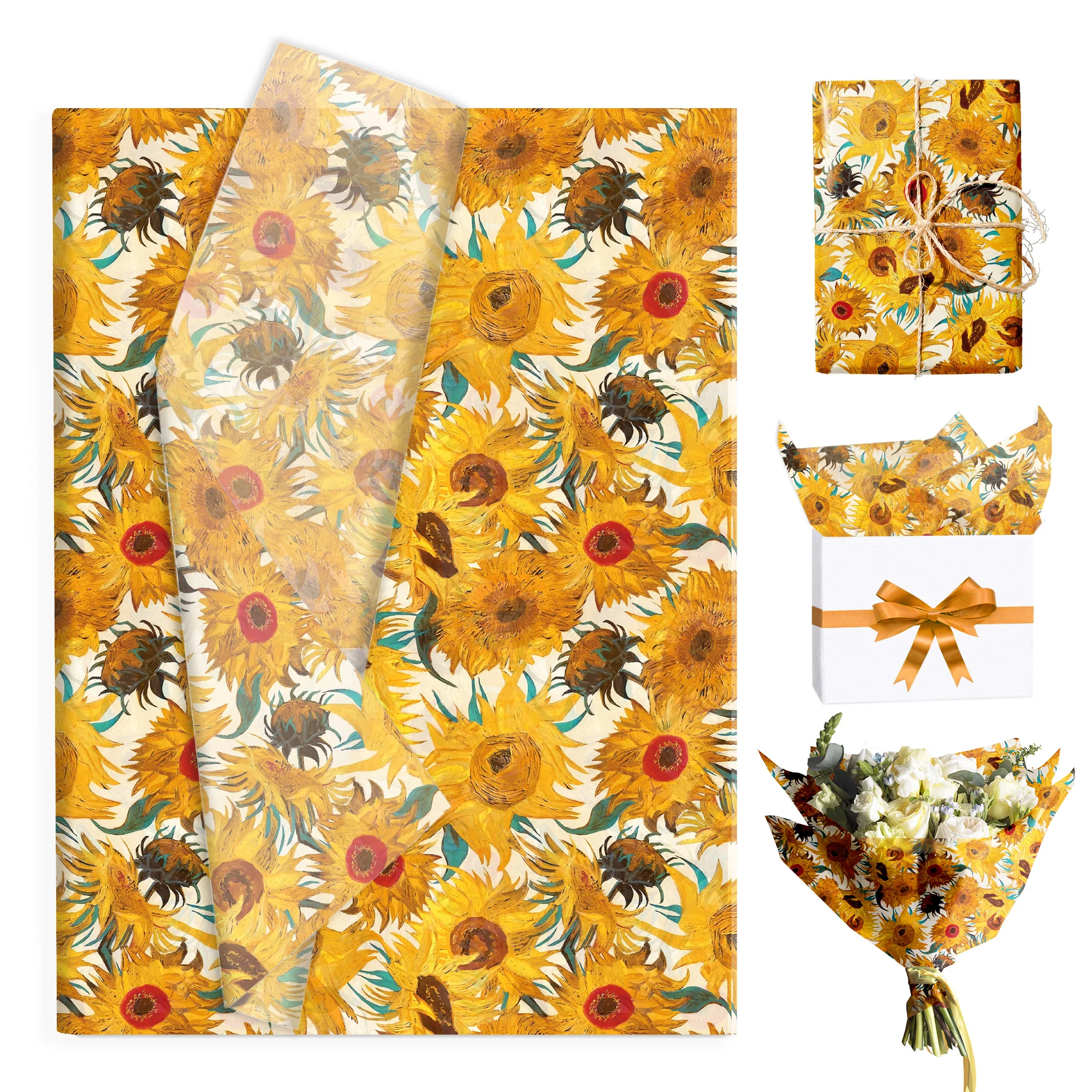 Pattern Tissue Paper - 15/35 قطعة من ورق تغليف الهدايا