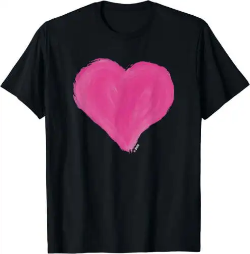 Pinkish Love Heart, Painted Valentine Heart for Women T-Shirt