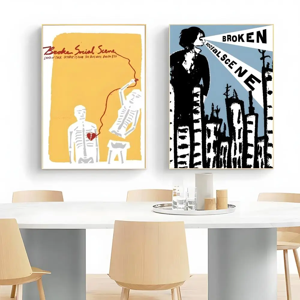 band rock B-Broken Social Scene Poster Wall Art Print Decorative Mural Home Decor Gift Unframed