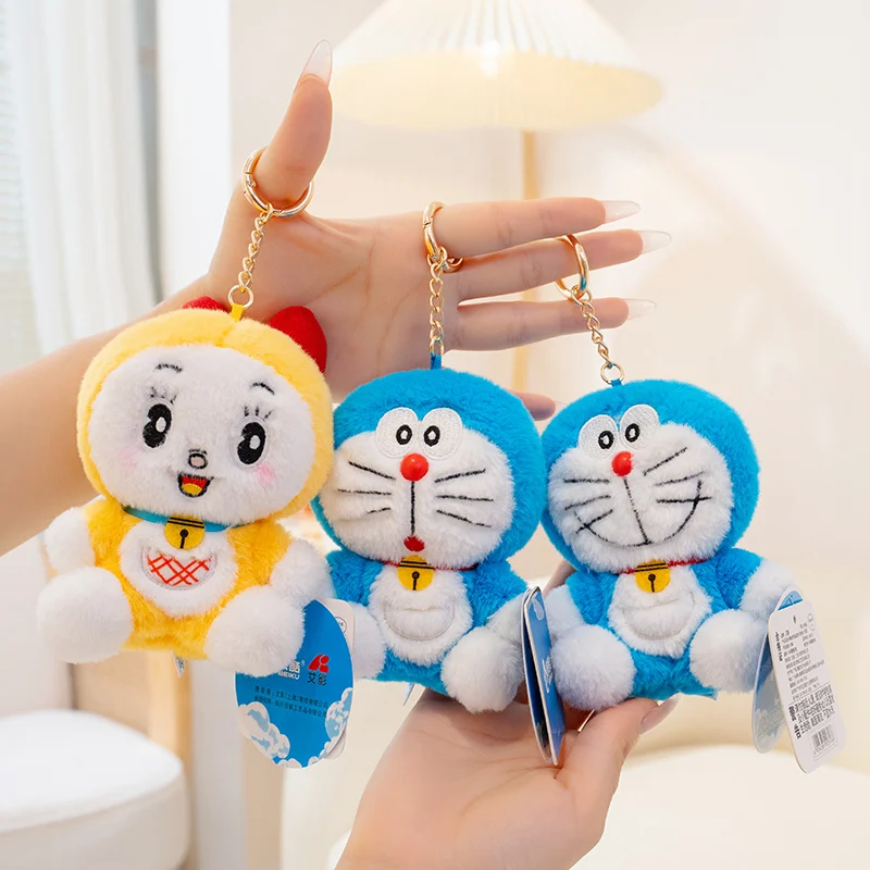 ต้นฉบับพร้อมแท็ก Doraemon Plush ของเล่นการ์ตูนอะนิเมะ Doraemon Plushies ตุ๊กตา Dorami ตุ๊กตากระเป๋าจี้ Key CHAIN ของขวัญวันเกิด