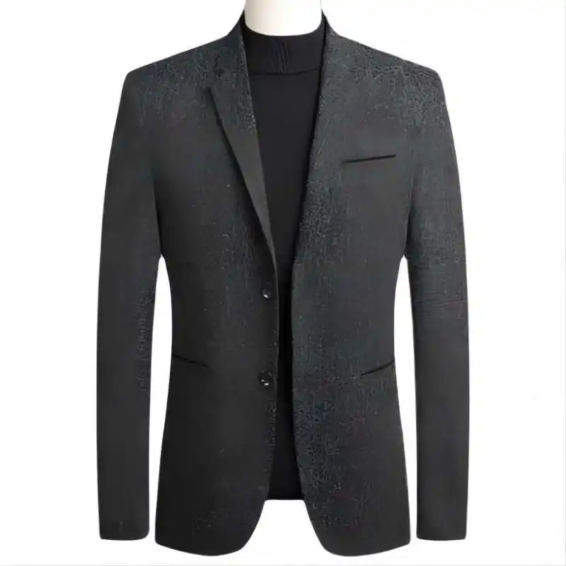 HH063 Casual Fashion Men's Small Suit Korean Style Slim Top Gentleman Suit Business Men's Wear