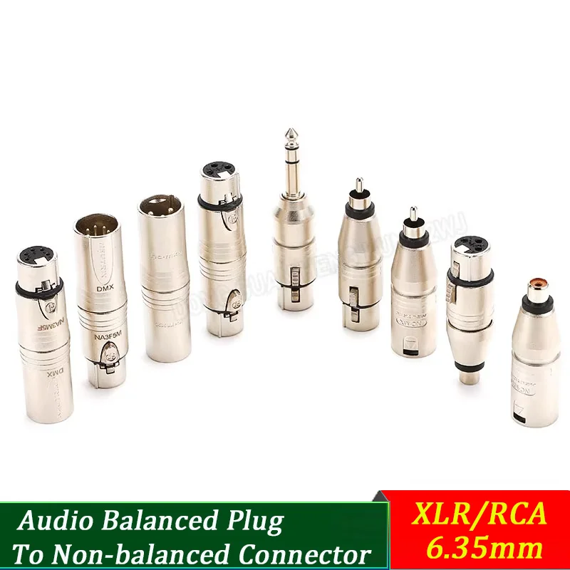 

6.35 Male Socket to XLR Female Plug NA2FPMM 3-core XLR Female To 3/5-core XLR/RCA Male Balanced To Non-balanced Connector