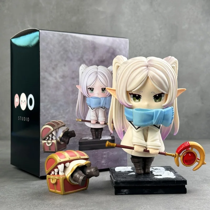 

Chibi Frieren Winter Outfit Anime Figure Magic Girl Exquisite PVC Model Desktop Decor Collectible Anime Merchandise