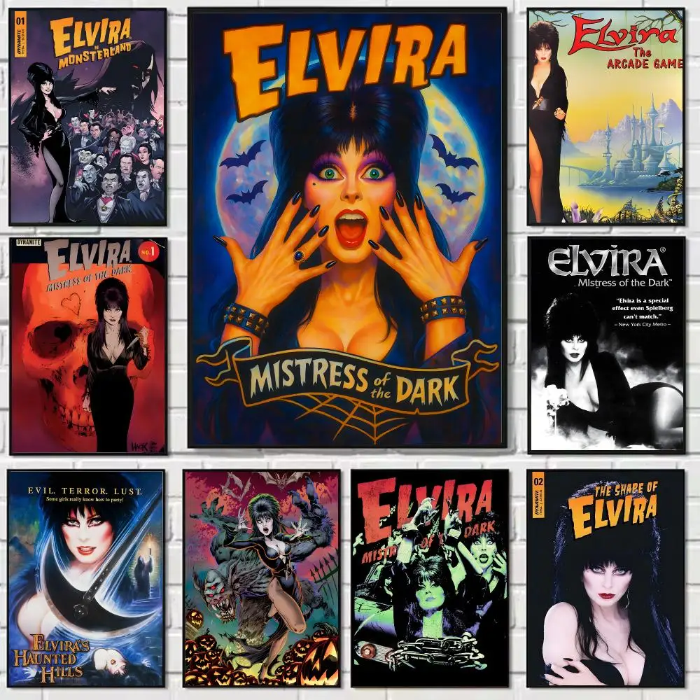 Elvira Mistress of the Dark Poster HD art sticky wall waterproof home living room bedroom bar aesthetic decoration