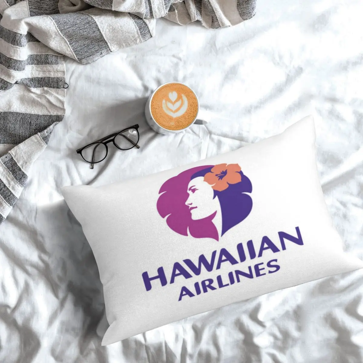 Hawaiian Airlines Herc Travel End Of Southern Summer Sale Capa de almofada retangular decorativa para quarto, almofada decorativa para cama