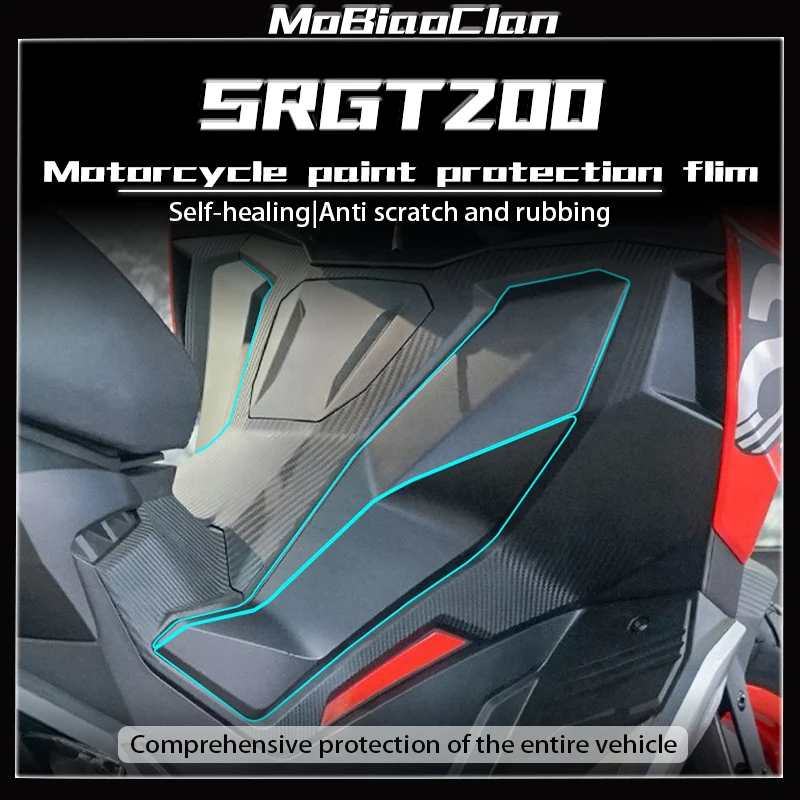 ﻿ For Aprilia SRGT200 SR GT 200 srgt200 Invisible car cover transparent protective film fuel tank sticker modification accessori