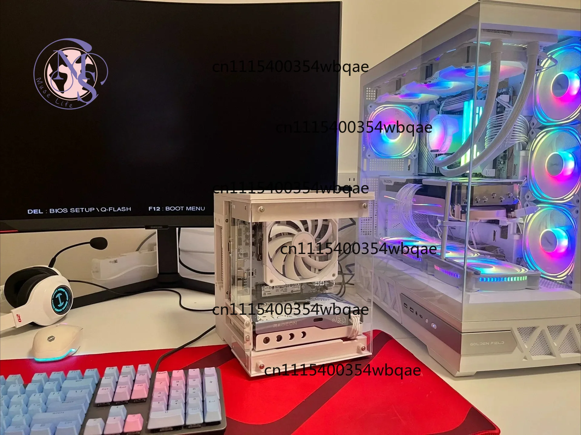 Sea View Mini PC Case, Supports ITX Motherboard and SFX Power Supply, Compatible with Colorful RTX 50 Series Graphics Card