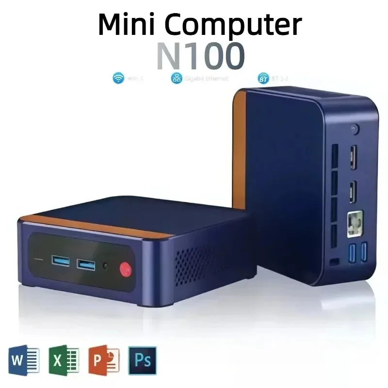 Portable office computer 12th generation N100 dual display 4K, light and thin, mini computer, education cloud endpoint.