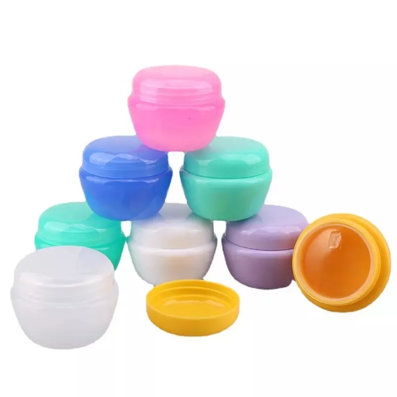 Stock colorful 5g 10g 20g 30g 50g PP plastic mushroom little sample jar for cream