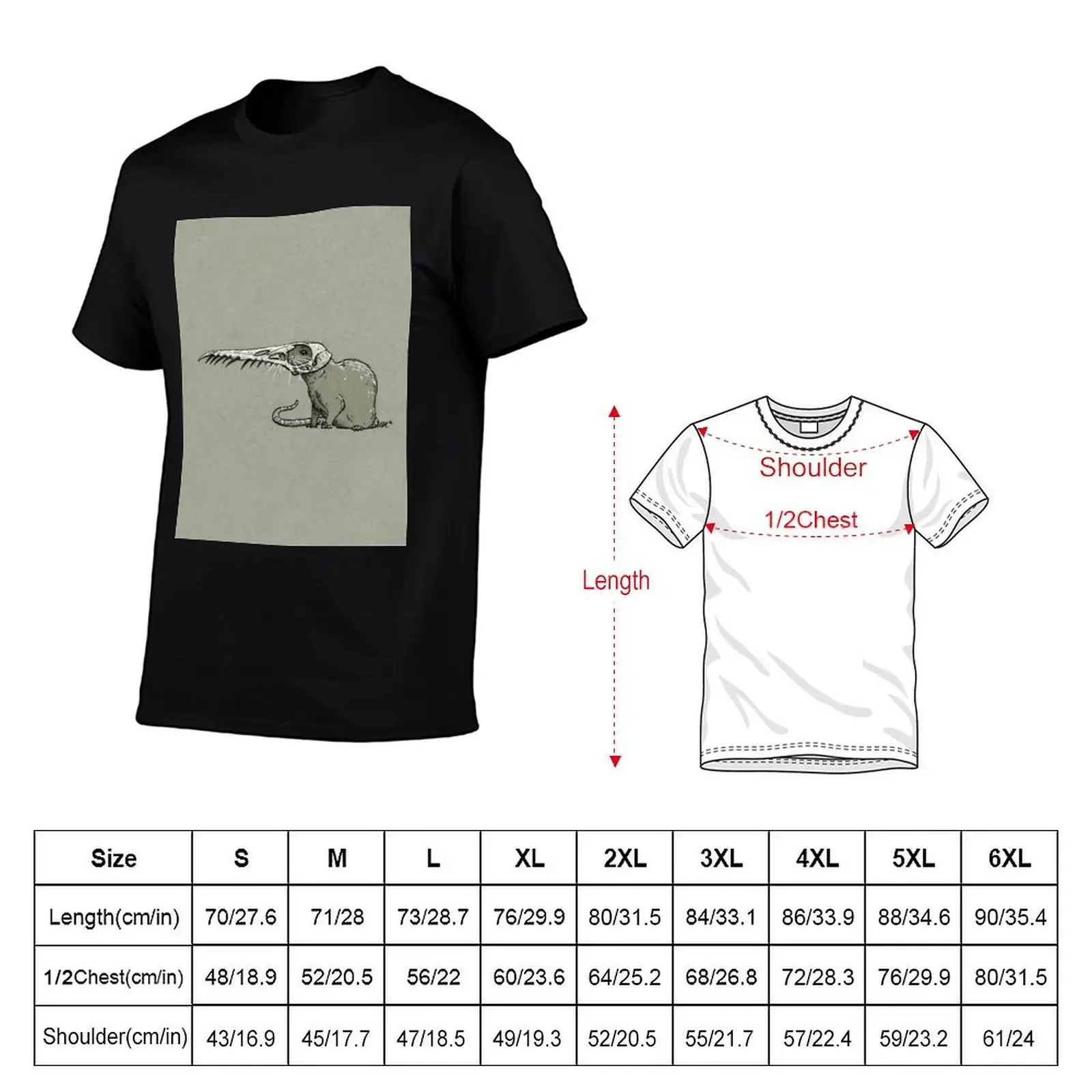 Pterosaur Skull Rat T-Shirt anime anime t shirts anime tshirt big and tall t shirts for men