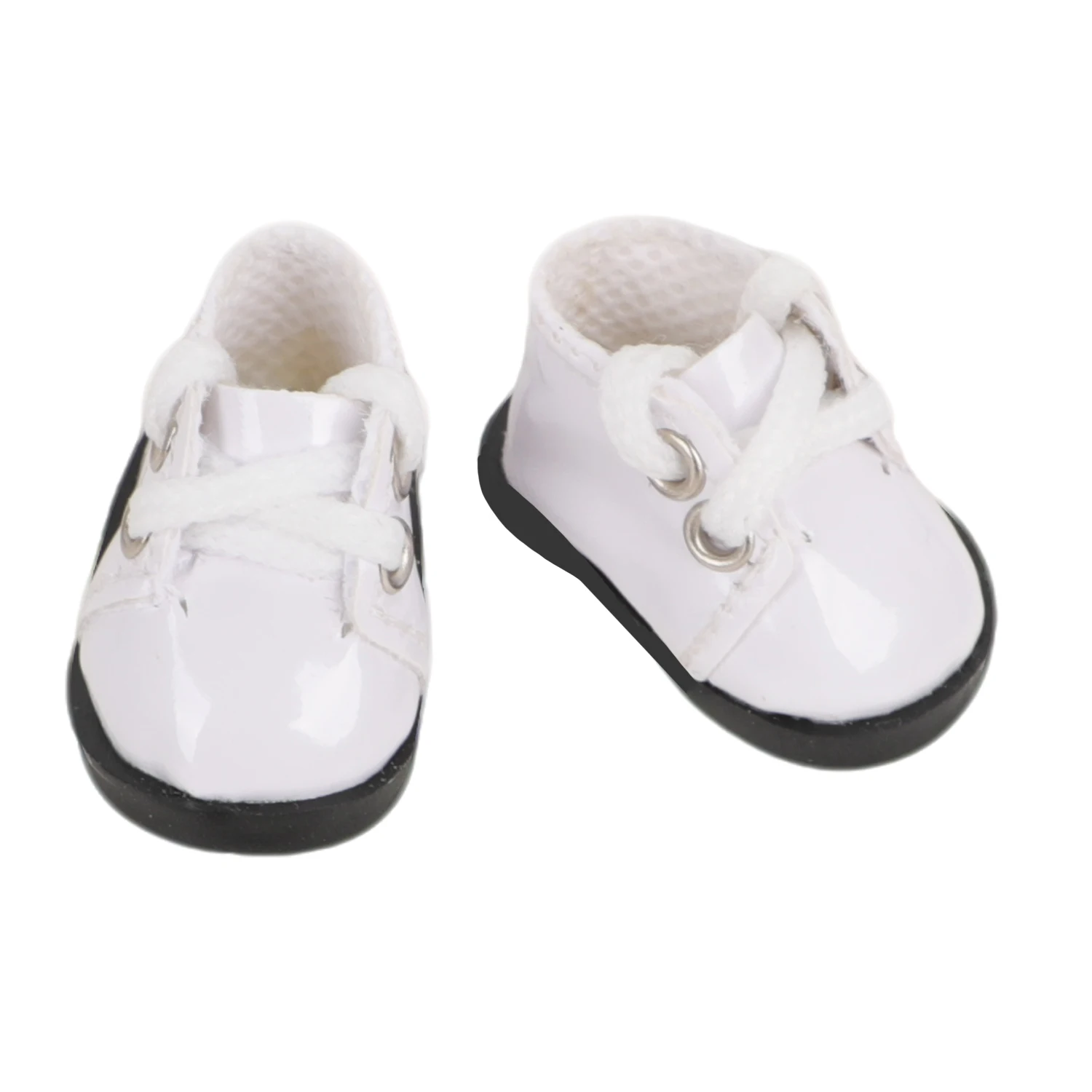 Scarpe da bambola carine da 3,8 cm Mini scarpe stringate in pelle Pu per 17 cm V1 V2 Bambole Labubu Accessori Vestito per ragazza giocattolo di cotone