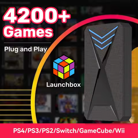 JMachen Lbox 2TB Game Hard Drive with 4280 Select 3D&amp;PC Games for PS4/PS3/PS2/Switch/Wii/Wiiu Video Game Console for PC/Laptop