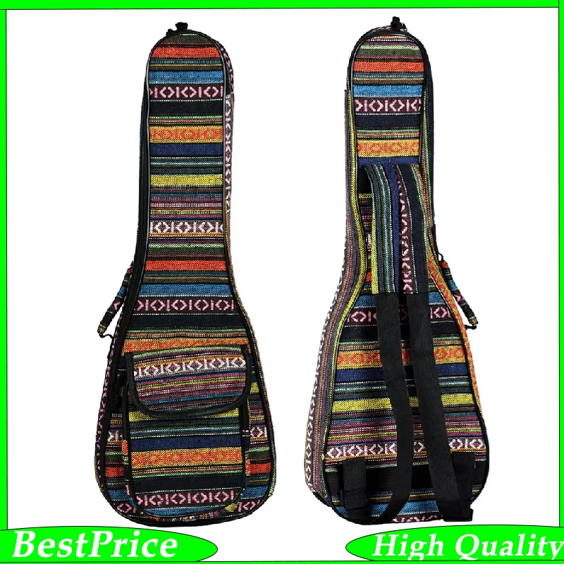 23-Zoll-Ethno-Ukulele-Tasche, tragbar, weiche Tasche, Konzert, Oxford-Stoff, Rucksack, Handtasche, verstellbarer Riemen