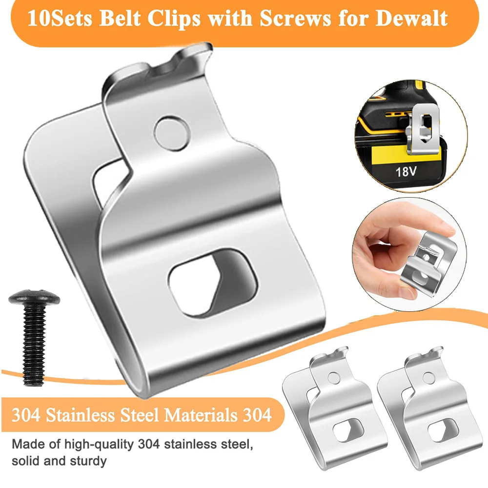 

1/5/10pcs Belt Clips Hook Holder Kits for Dewalt 20V Electric Drill Driver Power Tool Hammer Impact Wrench Accessories