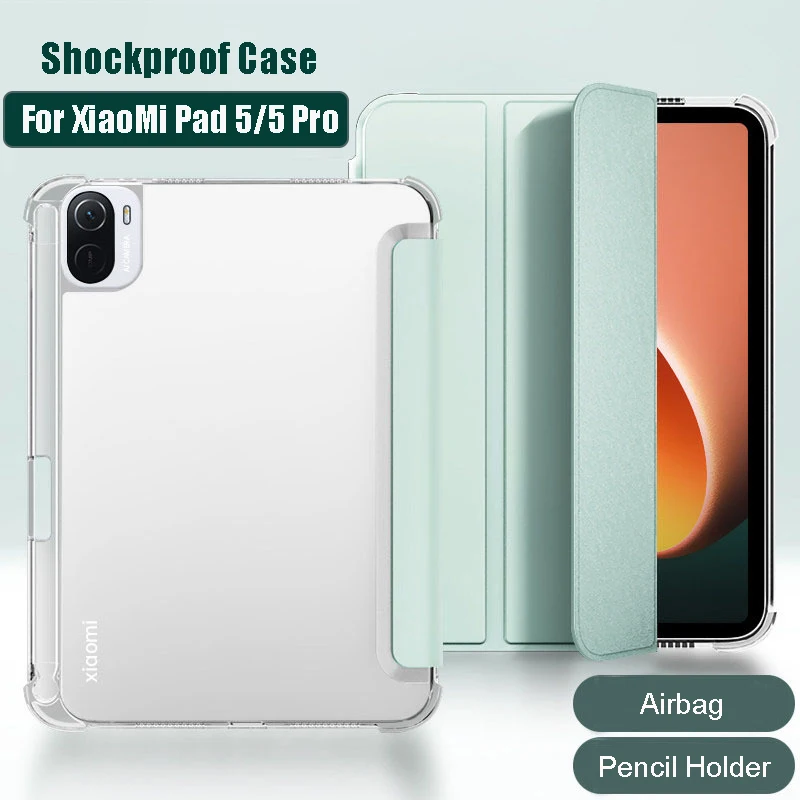 GEFENIS With Pencil Holder Case For Redmi Pad SE 11 Redmi Pad 2 11 Pro 12.1 K Smart Cover Xiaomi Mipad 5 6 Pro 11 12.4 6 7 11.2