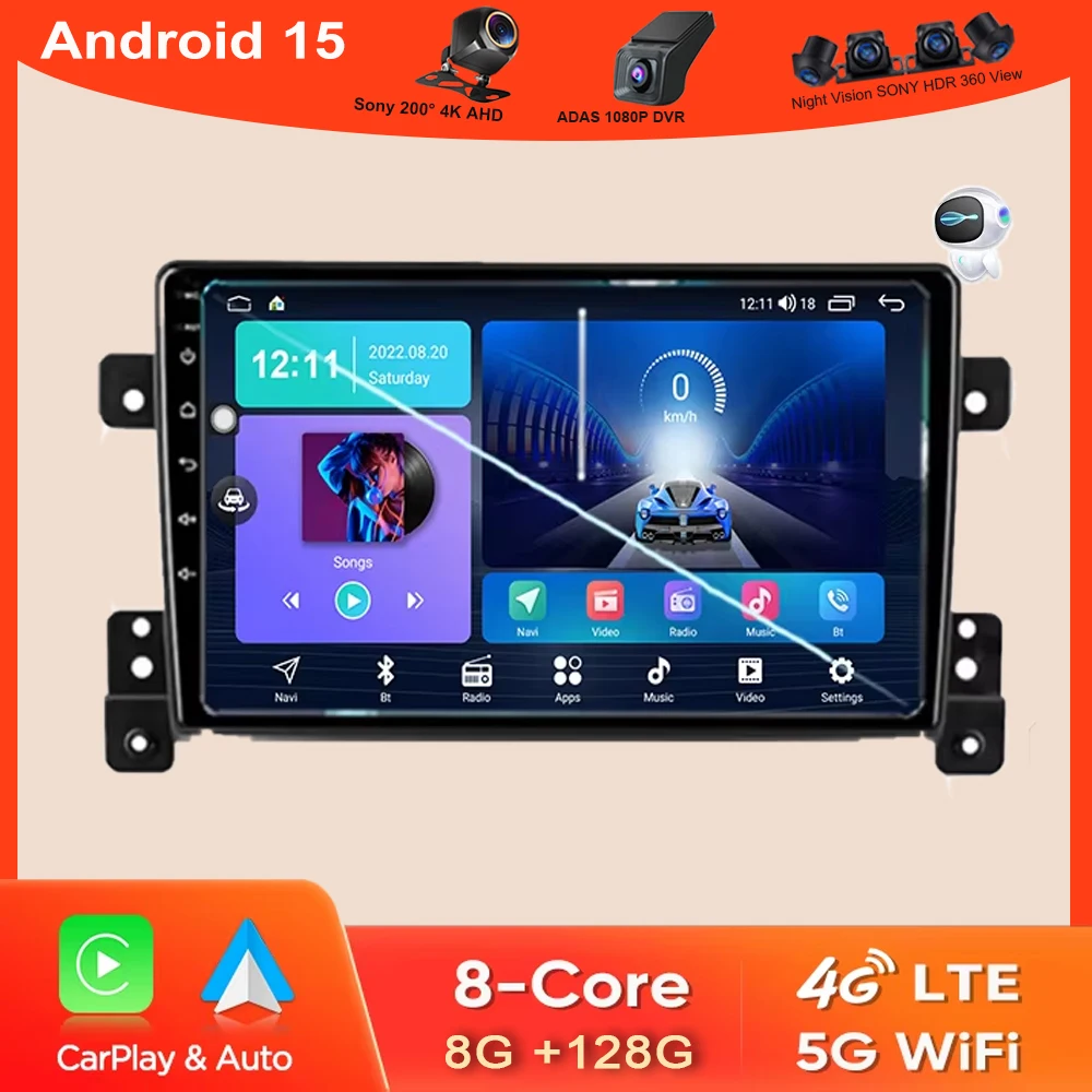 

Car Radio Android For Suzuki Grand Vitara 3 2005 - 2015 Multimidia Player Navigation 4G Carplay Car GPS Intelligent Systems WIFI