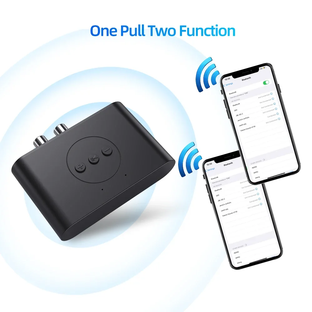 

Bluetooth 5.2 Audio Receiver NFC U Disk RCA 3.5mm AUX USB Stereo Music Wireless Adapter With Mic For Car Kit Speaker Amplifier