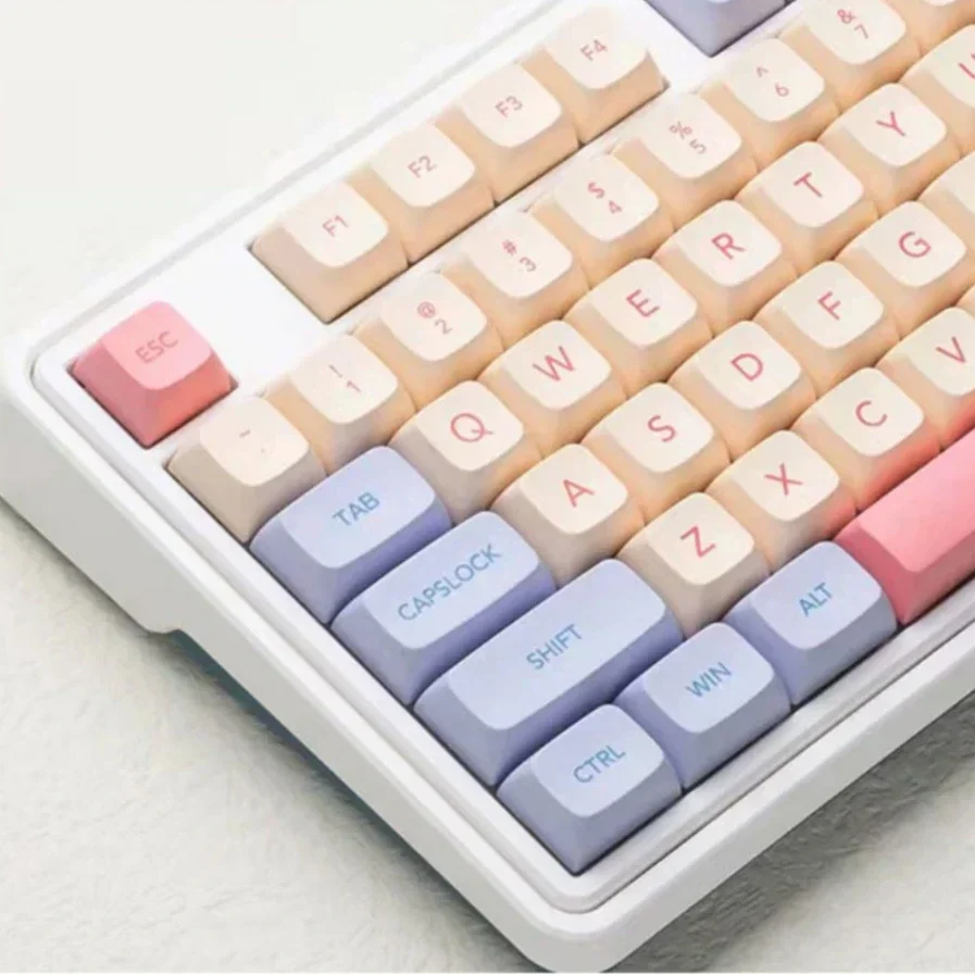 

Marshmallow Keycaps English Taiwan Phonetic Korean Thai XDA Height pbt Sublimation Keyboard Universal