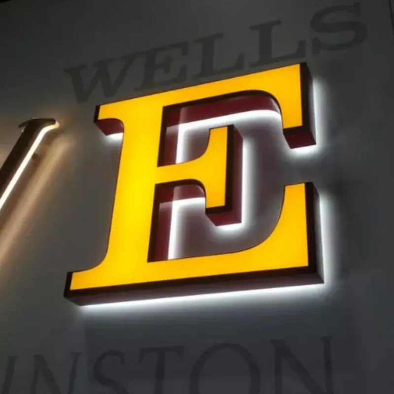Custom Made Outdoor Double Sided Lighting Acrylic LED Channel Letters Frontlit Backlit 3D Shop Front Sign Company Logo