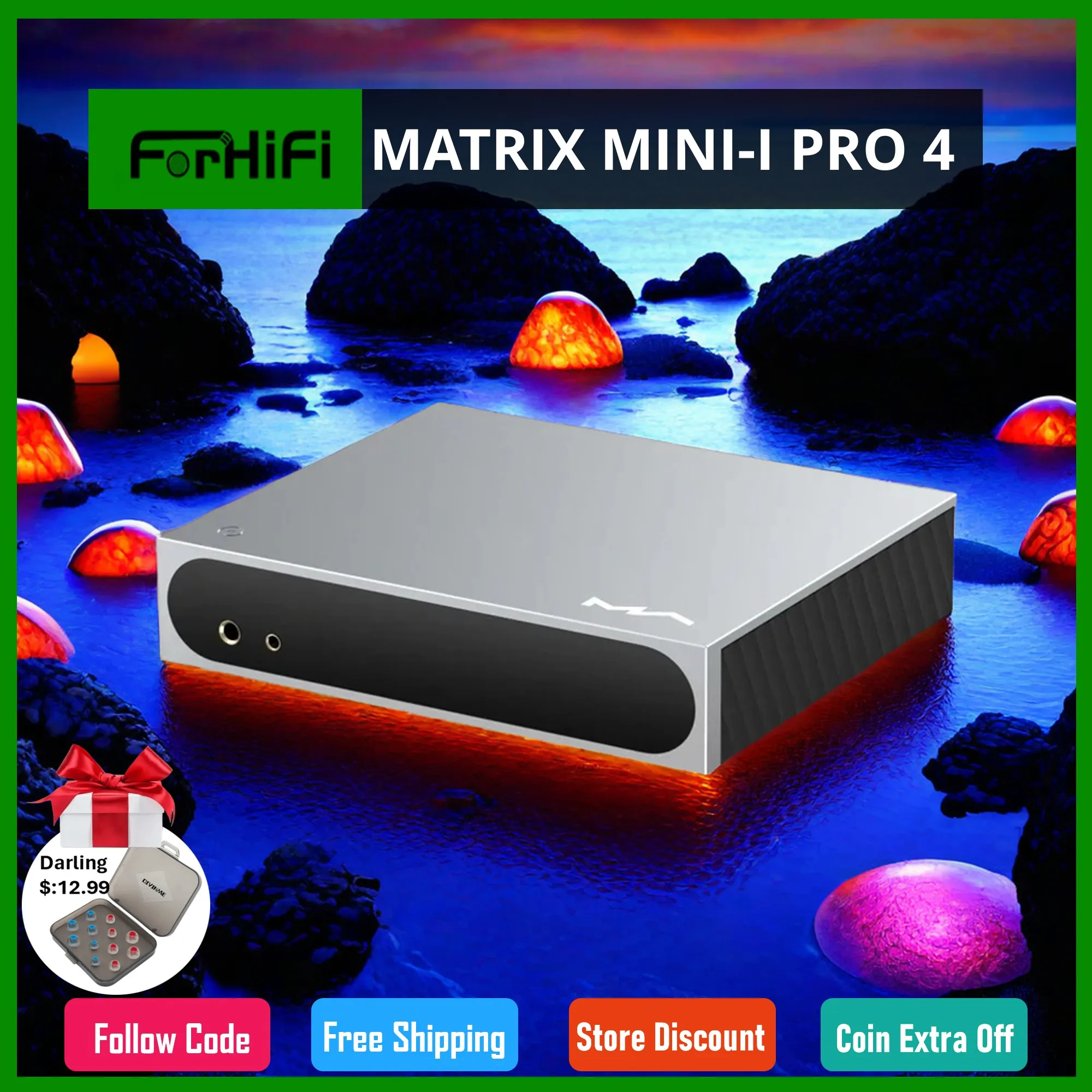 

MATRIX MINI-I PRO 4 Music Streamer ES9039Q2M Decoder with Touch Screen MA Player High-quality USB DAC Headphone Amplifier