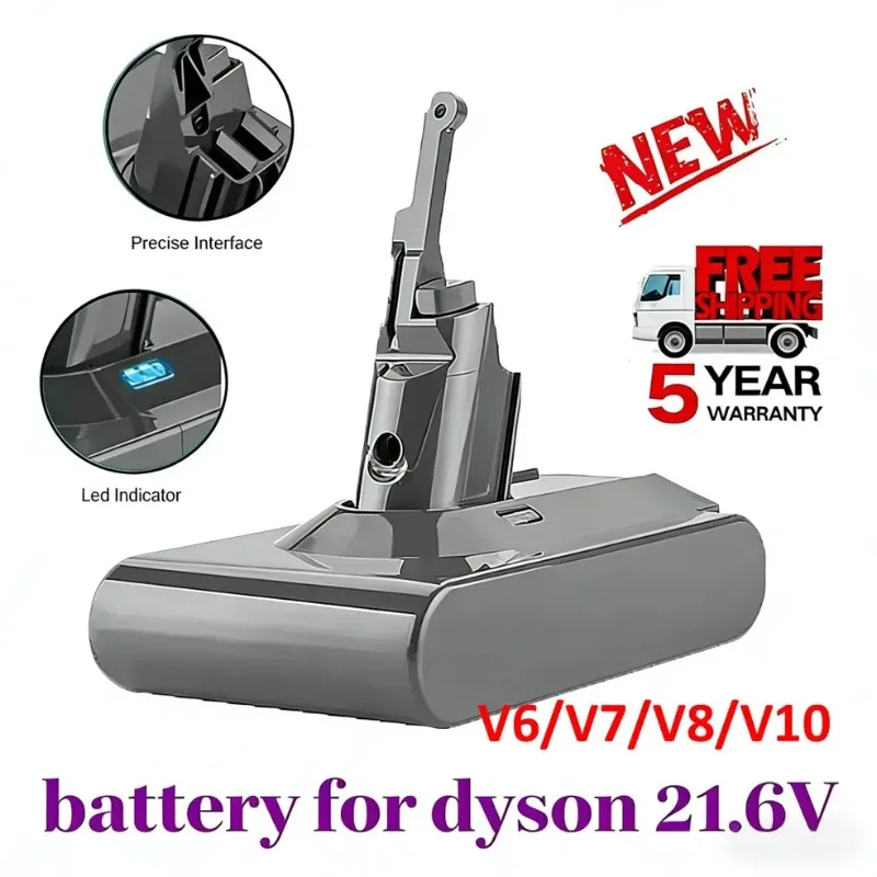 New V6/V7/V8/V10 Battery for Dyson Vacuum Cleaner 16800mAh/28000mAh Battery for Fluffy Animal Pro 225403 229687 Vacuum Cleaner