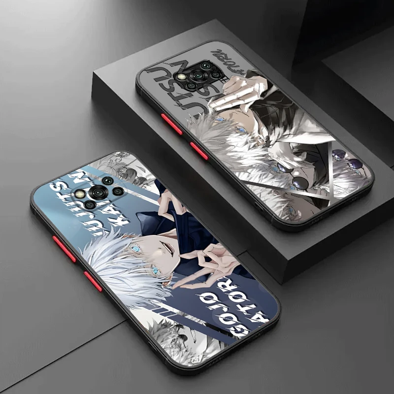 

Jujutsu Kaisen Okkotsu Gojo Frosted Translucent For Xiaomi Mi Poco X5 X4 X3 M6 M5S M5 M4 M3 F5 F4 F3 GT Pro 5G Back Phone Case