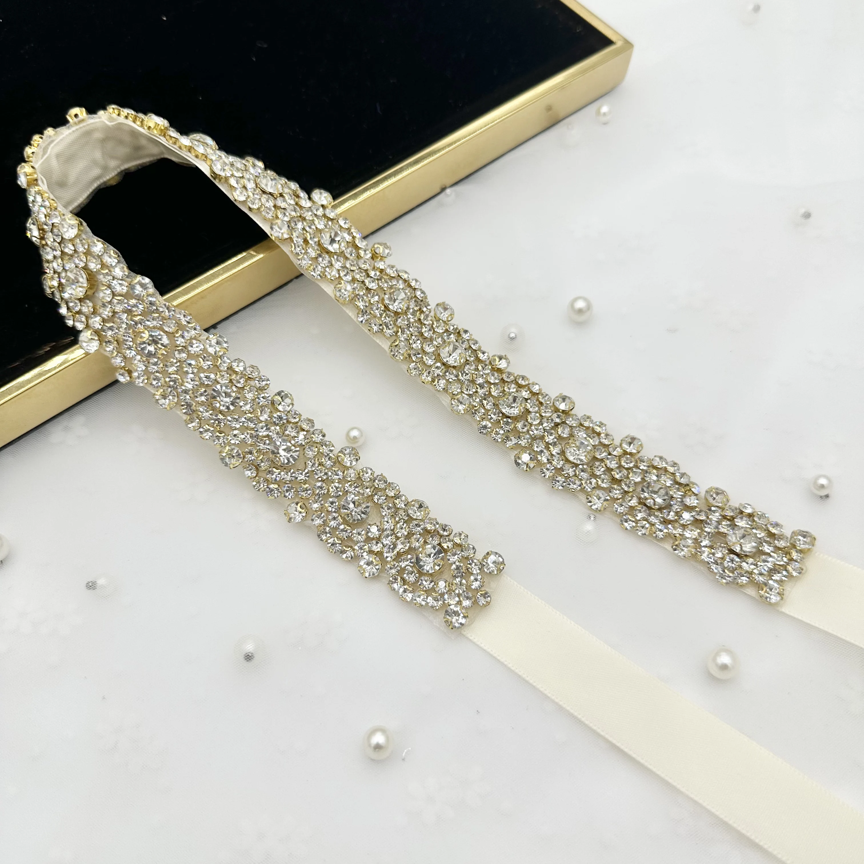 Glass Rhinestone Aberrant Artificial Crystal Adhesive Back Patch Hot Melting Glue for Ladies Wedding Dress Waist Belt Dress Hat